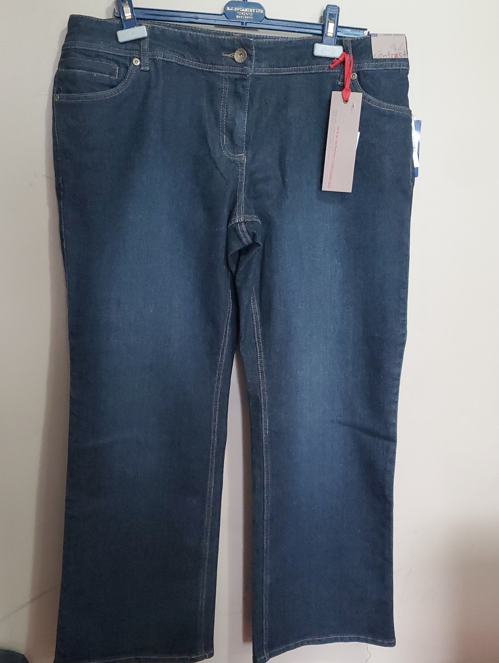Reitmans Women’s Dark Blue Straight-Leg Jeans Size 16 petite